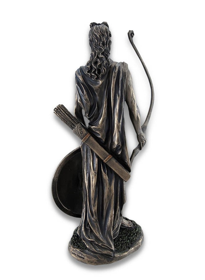 Veronese Design Greek and Roman God Apollo with Lion Head Shield and Golden Bow Bronze Finished Resin Statue - 11.5 Inches High - Amazing Detail - Hand Painted Accents - Image 3