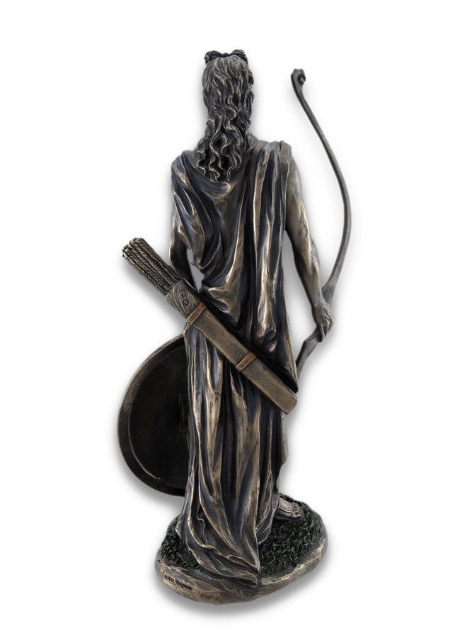 Veronese Design Greek and Roman God Apollo with Lion Head Shield and Golden Bow Bronze Finished Resin Statue - 11.5 Inches High - Amazing Detail - Hand Painted Accents - Image 4