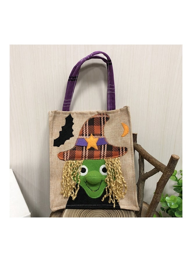 NIBEMINENT Decorative Halloween Linen Candy Bag 19x16cm - Image 3