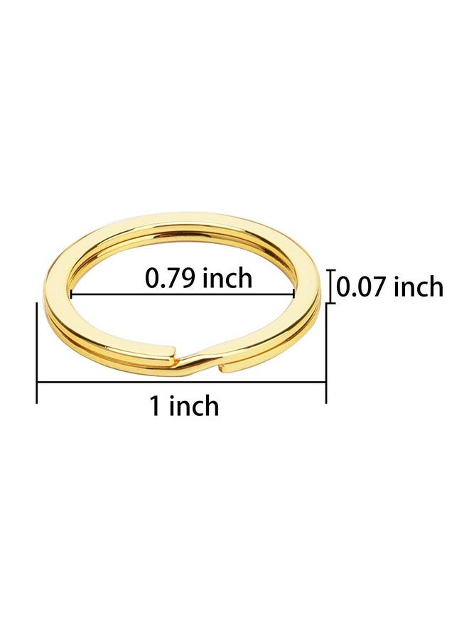 EVALUEMART 60 Pcs Round Shape Key Rings 25 MM Dia, Flat Key Chain Rings Metal Split Ring for organizing Keys(Pack of 60)(Silver 30, Golden 30) - Image 4