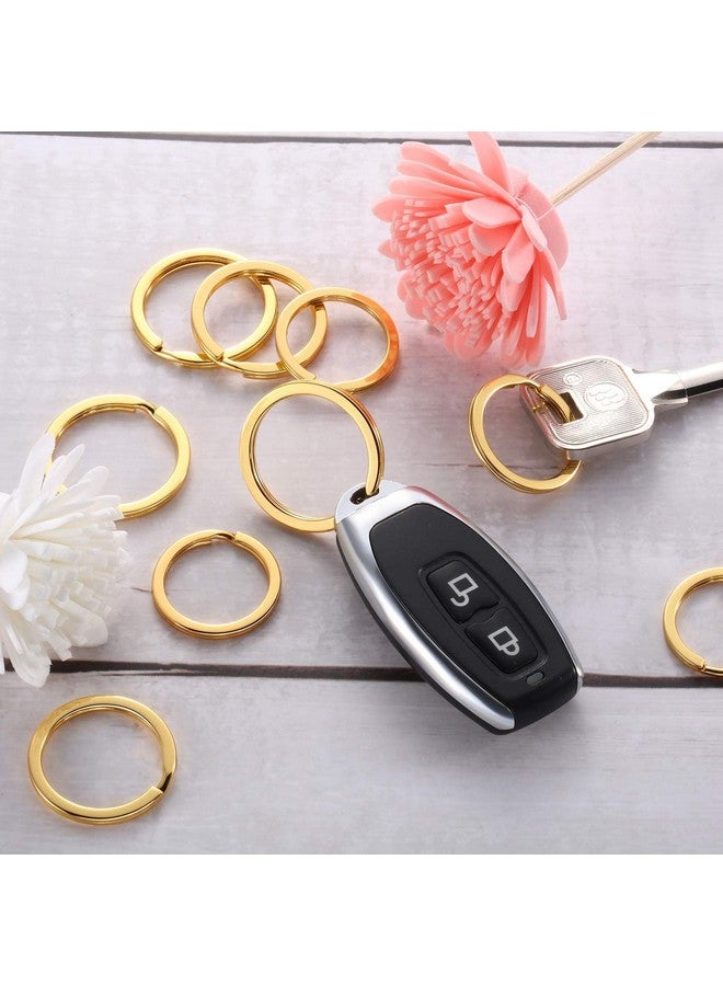 EVALUEMART 60 Pcs Round Shape Key Rings 25 MM Dia, Flat Key Chain Rings Metal Split Ring for organizing Keys(Pack of 60)(Silver 30, Golden 30) - Image 5