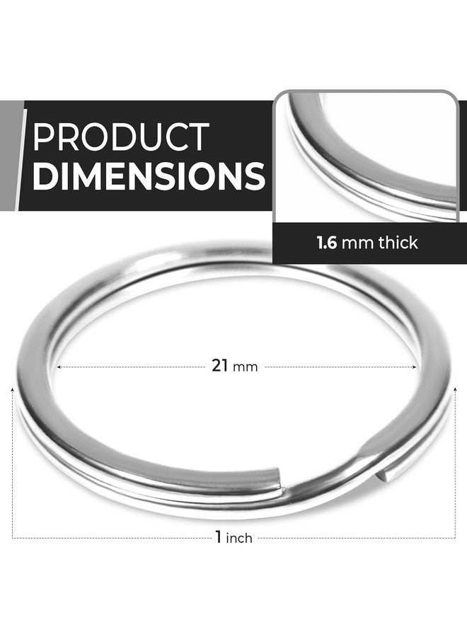 EVALUEMART 60 Pcs Round Shape Key Rings 25 MM Dia, Flat Key Chain Rings Metal Split Ring for organizing Keys(Pack of 60)(Silver 30, Golden 30) - Image 2