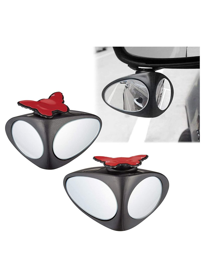 Excefore 2 in 1 Car Blind Spot Mirror 360 Rotation Adjustable HD Glass Wide Angle Convex Rear View Mirror Blind Spot - Image 1
