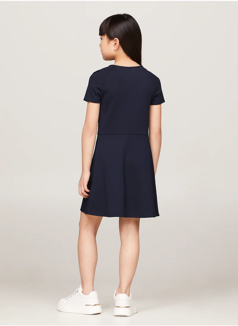 TOMMY HILFIGER PUNTO FIT & FLARE DRESS SS