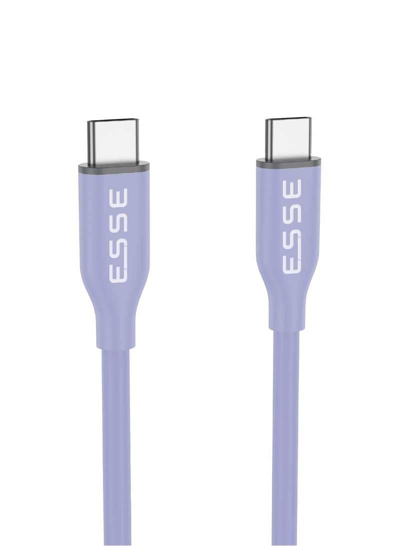ESSE LOOP Silicone Type C to C Cable - 60W - Purple - 1.2M - Image 3