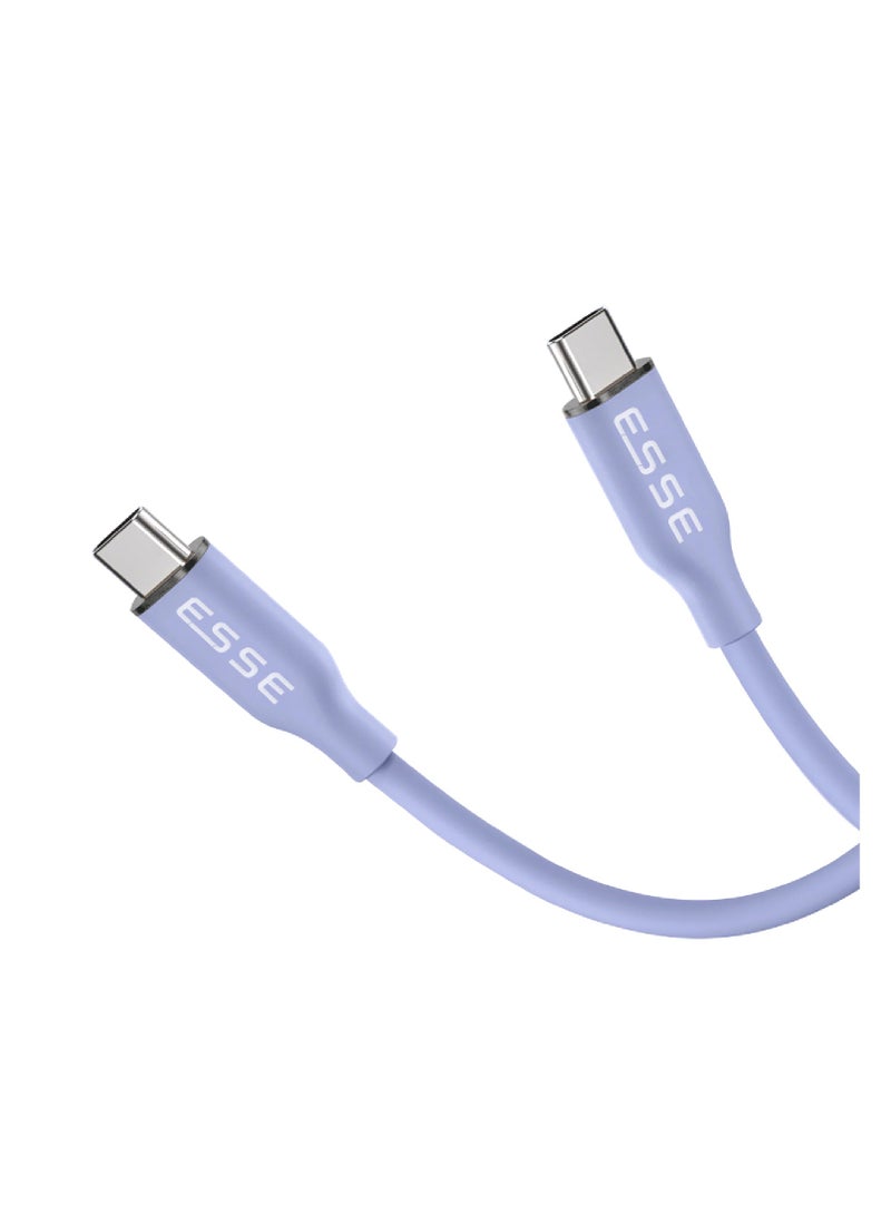ESSE LOOP Silicone Type C to C Cable - 60W - Purple - 1.2M - Image 4