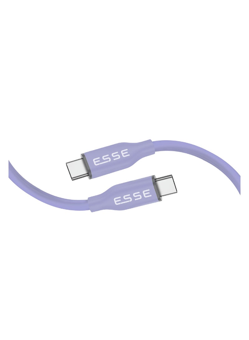 ESSE LOOP Silicone Type C to C Cable - 60W - Purple - 1.2M - Image 5
