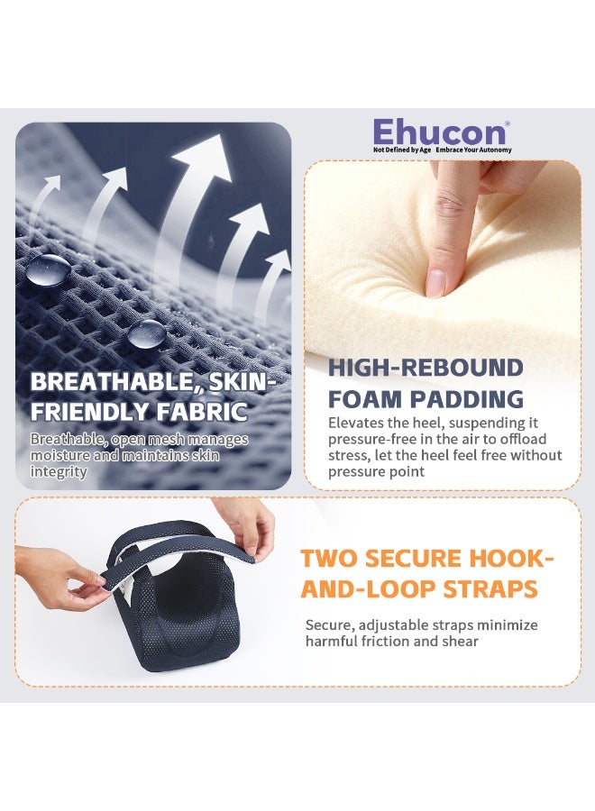 Ehucon 3D Heel Protectors for Pressure Sores,Ankle Elevation Pillow Foot Support Cushion for Bed Sores,Heel Cushions for Heel Pain Relief（Pack of 1 Count） - Image 2