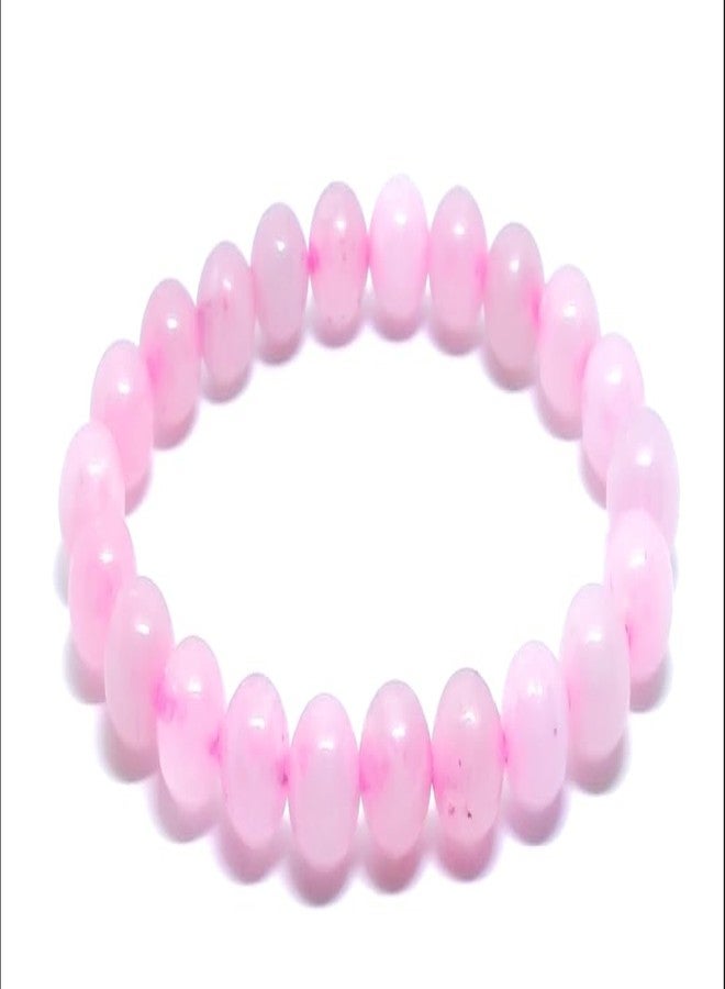 Jewel string rose quartz bracelet for girls boys men women(size 7 inches) - Image 5