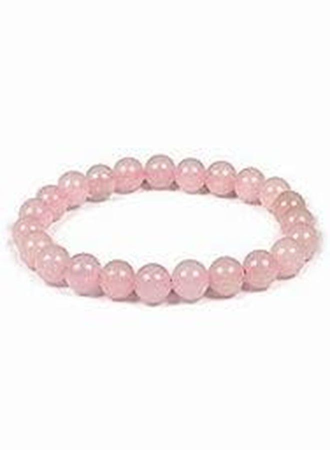Jewel string rose quartz bracelet for girls boys men women(size 7 inches) - Image 1