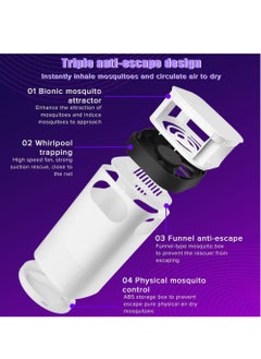 Necomi Bug Zapper Lamp,Mosquito Repellent And Trapper, Mosquito/Fly Trap, USB Powered UV LED, Indoor Mosquito Zapper-White  - Image 5