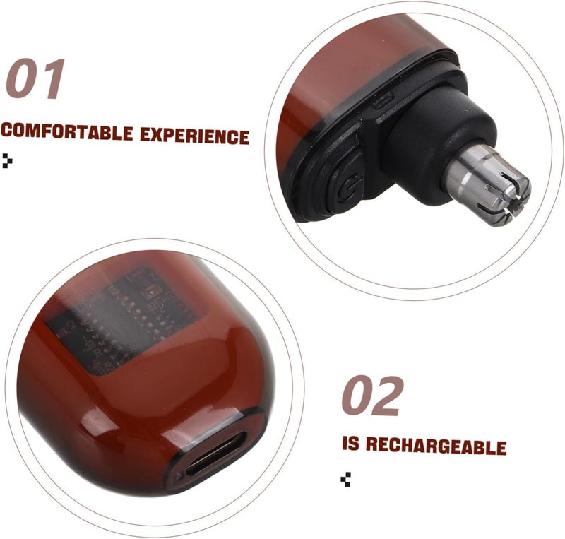 Electric Nose Hair Trimmer for Men Portable USB Rechargeable Nose Hair Remover Precision Trimmer Safe and Efficient Lightweight and Compact Design for Travel - Image 3