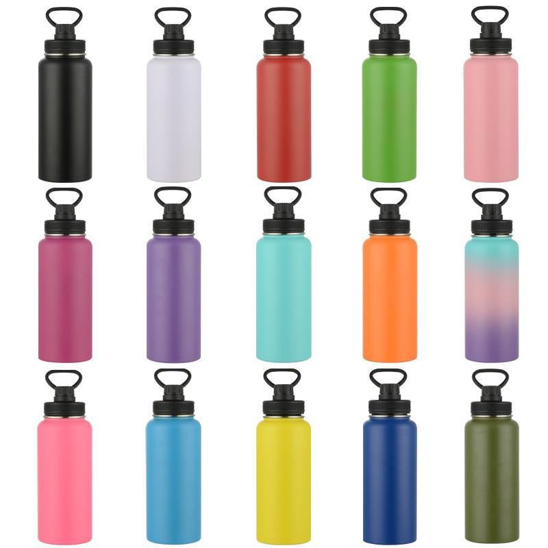 Popular 304 Stainless Steel Space Thermos Cup Outdoor Portable Sports Water Bottle 32Oz Water Cup With Straw - Image 2