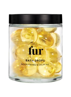 Fur Bath Drops- Fur Oil To Moisturize And Soothe Your Skin In A Natural Dissolvable Seaweed Capsule For A Relaxing Bath, With Grapeseed, Jojoba, And Clary Sage Oil - 18 Capsules  - Image 1