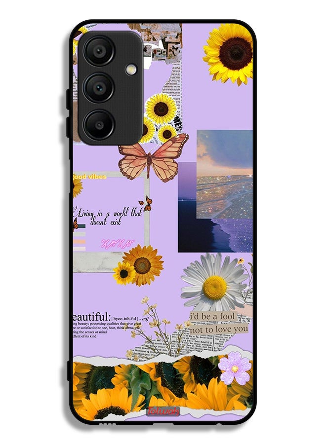 Tolwak Samsung Galaxy A15 5G Protective Case Cover Beautiful Sunflower Stickers - Image 1