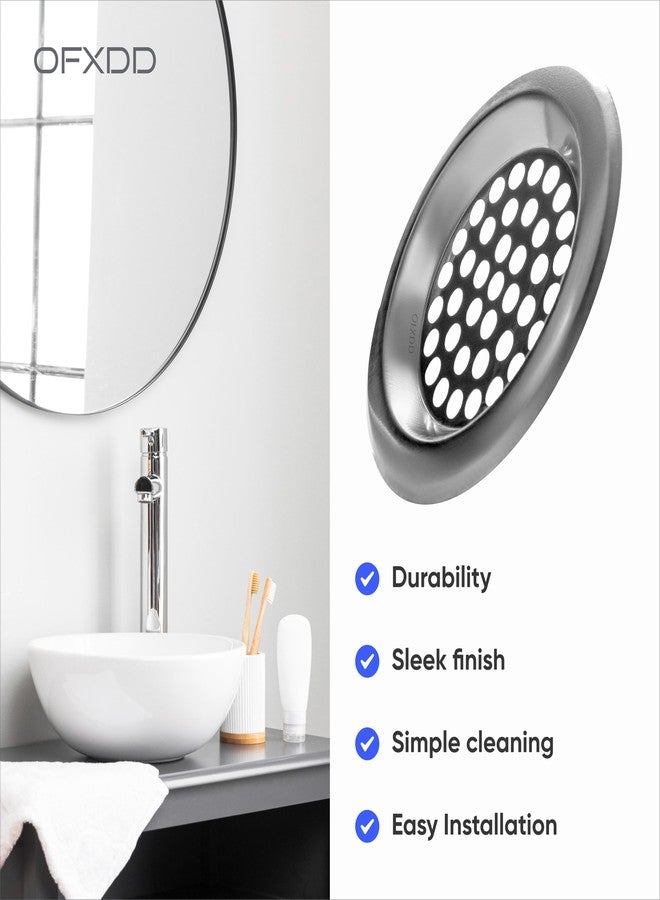 أوف إكس دي دي مصفاة حوض الاستحمام، غطاء مصفاة حوض الاستحمام، واقي الصرف، مصفاة حوض الاستحمام 3 بوصات (عبوة من قطعتين) - Image 2