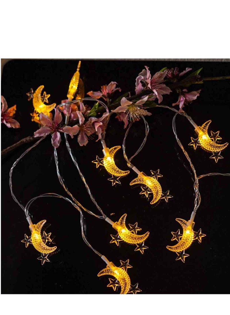 co arma LED Moon And Star Fairy String Light  - Image 1