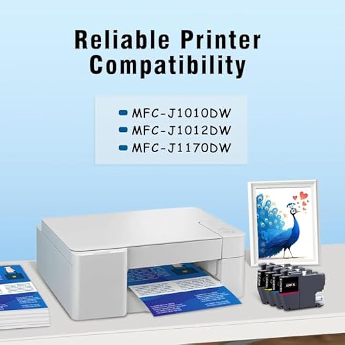 LC401XL LC401 MFC-J1010DW INK CARTRIDGES FOR BROTHER PRINTER LC 401 401XL FOR MFC-J1010DW MFC-J1170DW MFC-J1012DW MFC-J1800DW MFC J1010DW PRINTER INK 401 - Image 2