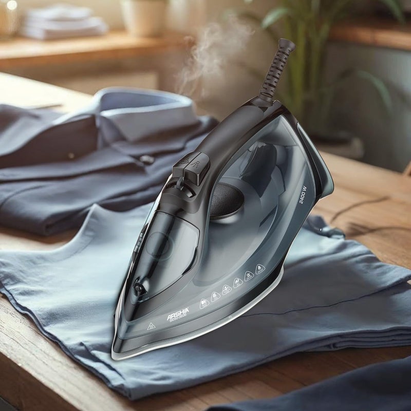 Arshia 2000-2400W Steam Iron, Black - Image 3