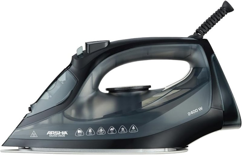 Arshia 2000-2400W Steam Iron, Black - Image 1