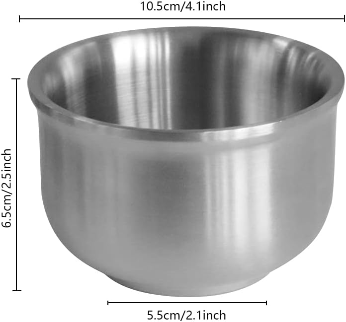 BangBoom 4 Pack 304 Stainless Steel Bowl Sets10 OZ Capacity Doublewalled Insulated Metal Bowls Lightweight Unbreakable Dinnerware in Kitchen for Rice Soup Ice Cream Serving Tableware 105CM Bowl - Image 2