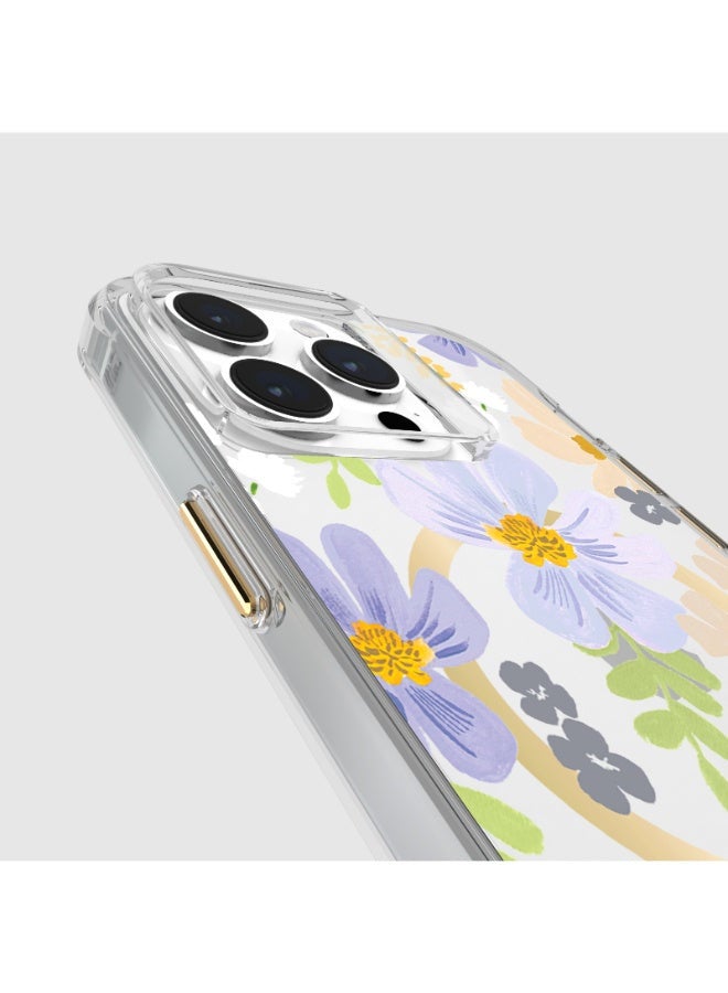 Rifle Paper Co. iPhone 15 Pro Max Case with Magsafe - Printed in full color and foil stamped - Imported - Pastel Marguerite  - Image 5