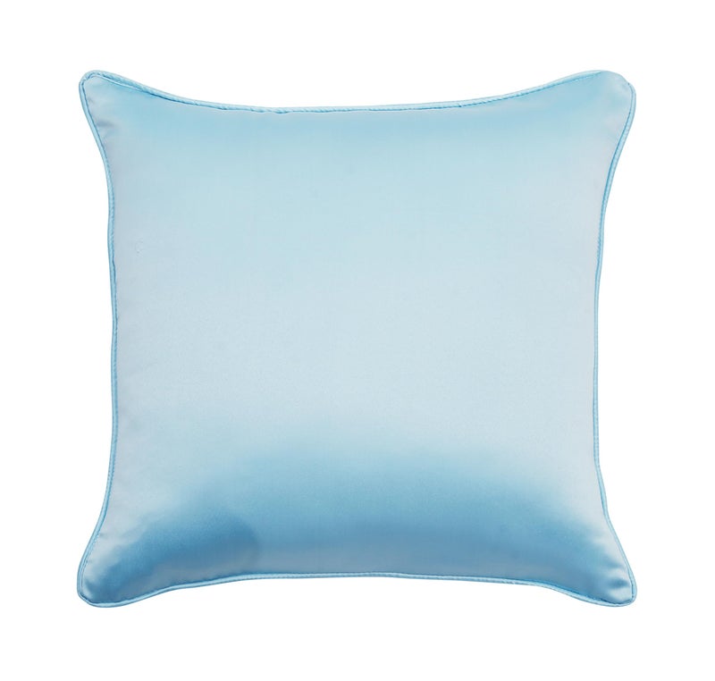 RD TREND® Satin Cushion Covers 16 Inch x 16 Inch | Decorative Throw Pillows for Sofa, Couch, Living Room, Home Décor Cushion Cover Set of 5 (Aqua) - Image 3