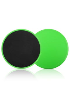 Generic Exercise Sliders Gliding Discs Dual Sided Total Body Workout System 2Pcs, Green  - Image 1