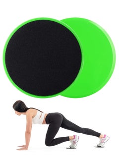 Generic Exercise Sliders Gliding Discs Dual Sided Total Body Workout System 2Pcs, Green  - Image 2