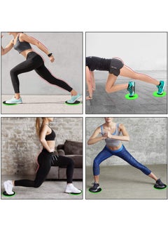 Generic Exercise Sliders Gliding Discs Dual Sided Total Body Workout System 2Pcs, Green  - Image 3