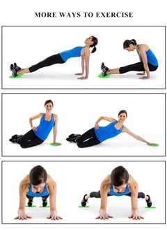 Generic Exercise Sliders Gliding Discs Dual Sided Total Body Workout System 2Pcs, Green  - Image 4
