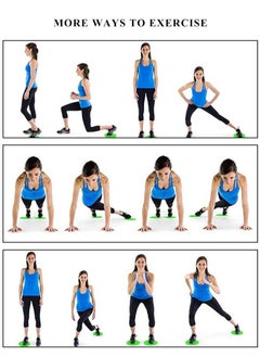 Generic Exercise Sliders Gliding Discs Dual Sided Total Body Workout System 2Pcs, Green  - Image 5