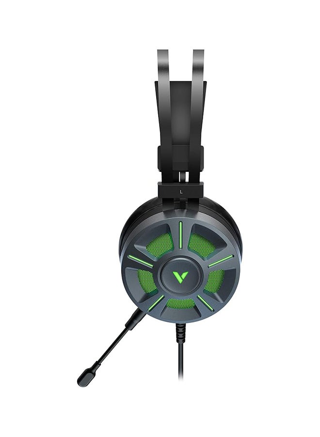 رابو سماعة رأس سلكية للألعاب Vpro VH510 بقناة 7.1 USB مع صوت محيطي وإضاءة خلفية LED وميكروفون - 18641 - Image 2