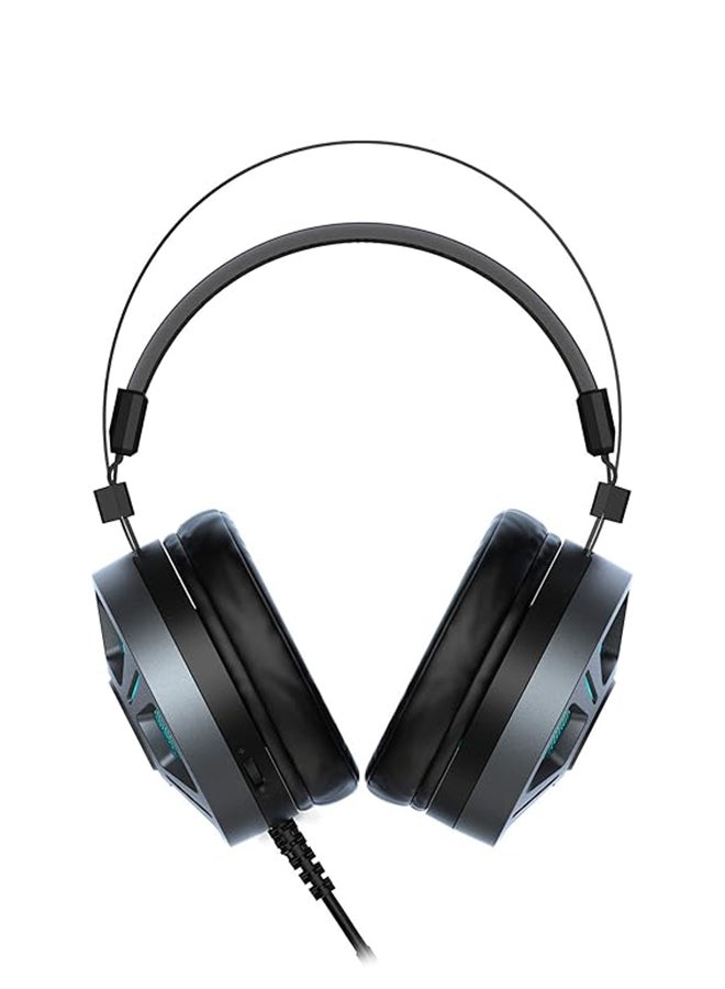 رابو سماعة رأس سلكية للألعاب Vpro VH510 بقناة 7.1 USB مع صوت محيطي وإضاءة خلفية LED وميكروفون - 18641 - Image 4