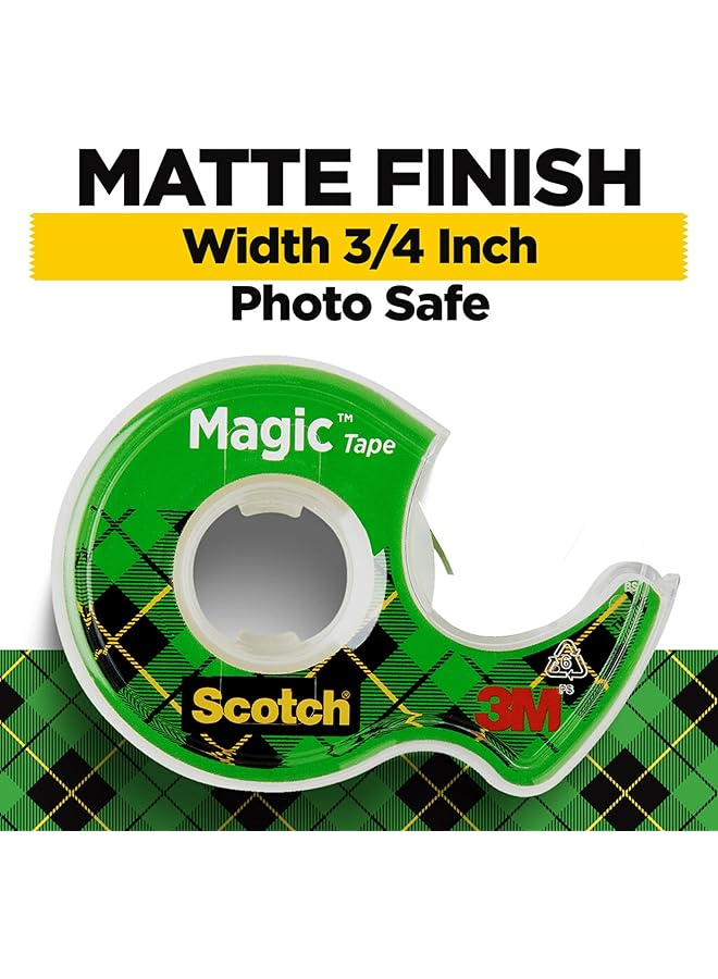 Scotch  Magic Tape 3 Rolls Numerous Applications Invisible Engineered For Repairing 3 4 X 300 Inches Dispensed 3105 - Image 2