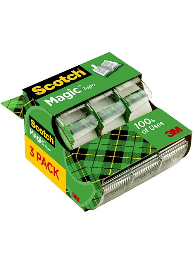 Scotch  Magic Tape 3 Rolls Numerous Applications Invisible Engineered For Repairing 3 4 X 300 Inches Dispensed 3105 - Image 1