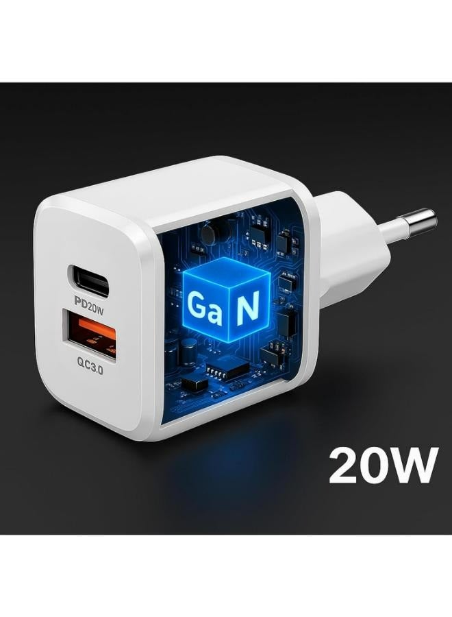 آي لوك شاحن سريع USB مزدوج 20 وات (USB-A وUSB-C) | شاحن حائط كيو سي 3.0 | صغير الحجم من ايد لوك - Image 3