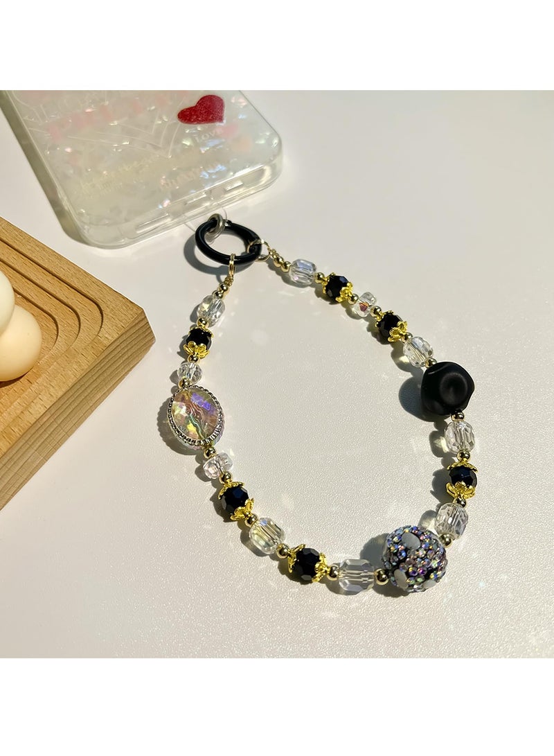 Phone Wrist Strap, Cellphone Beaded Lanyard with Tether Tab, Anti Theft Charm Bracelet, Hands-Free Wristlet for Women and Girls - Image 2