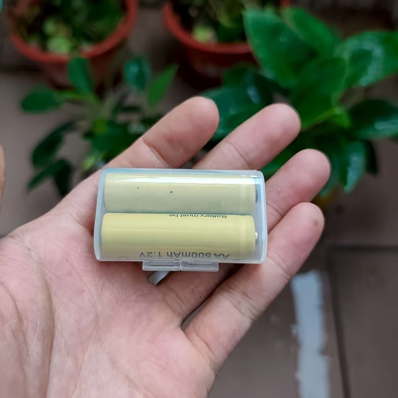 2 Pack Battery Storage Cases Holds 2 AA Each Compact Portable - Image 3