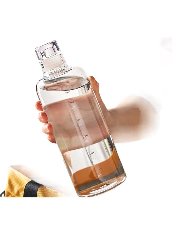 Dipple Dipuer Graduated Glass Cup, Popular Water Cup, Stylish Juice Drinking Cup For Students, Graduated Water Cup, Portable Cup - Image 2