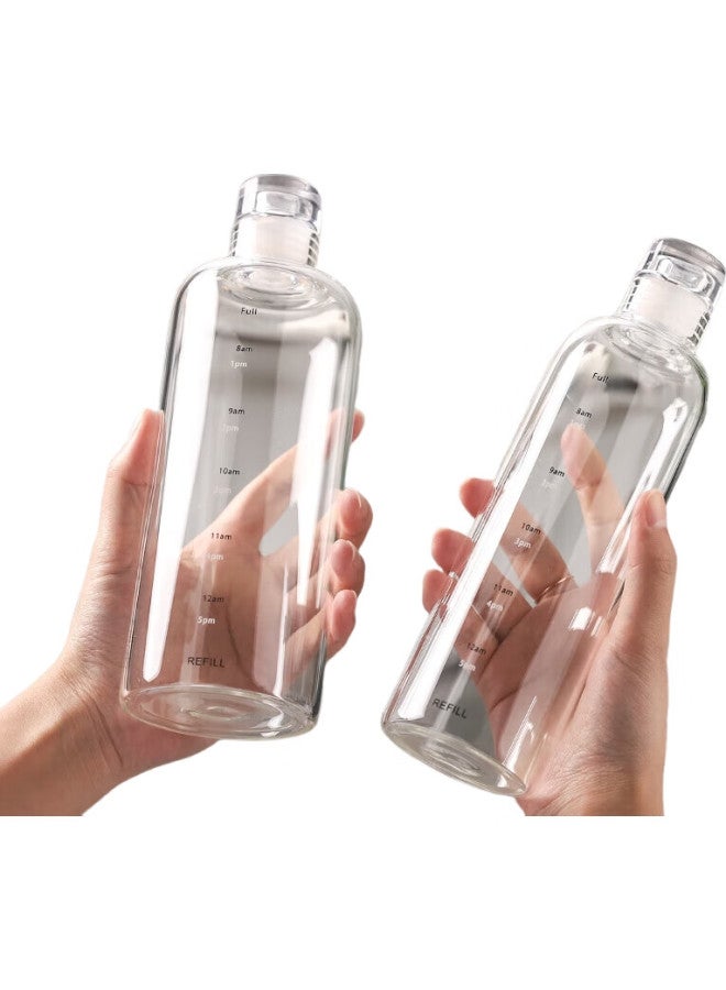 Dipple Dipuer Graduated Glass Cup, Popular Water Cup, Stylish Juice Drinking Cup For Students, Graduated Water Cup, Portable Cup - Image 1