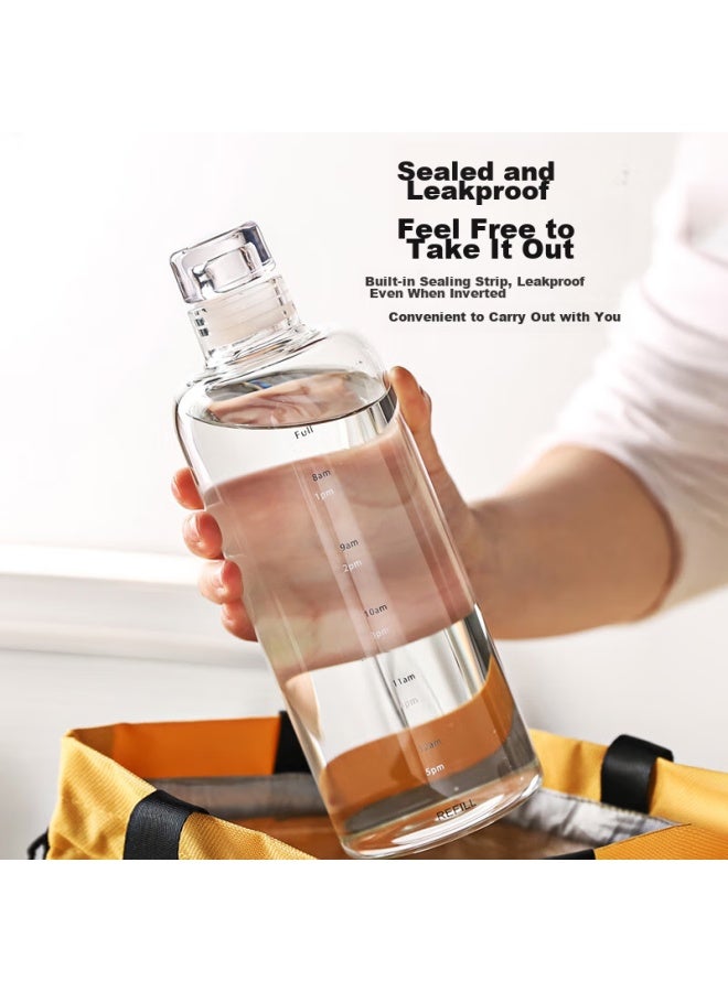 Dipple Dipuer Graduated Glass Cup, Popular Water Cup, Stylish Juice Drinking Cup For Students, Graduated Water Cup, Portable Cup - Image 2