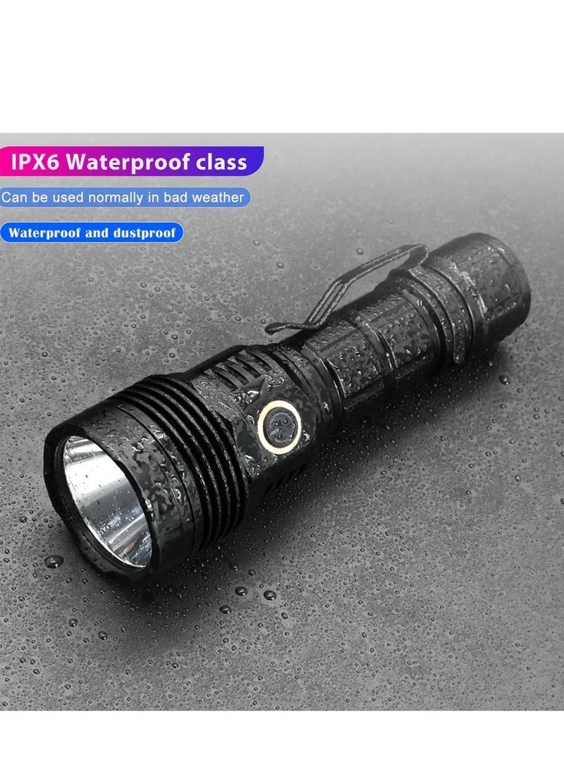 Bukela 30000 High Lumens】SST40 LED Torch with Power Display,Super Bright Rechargeable Flashlight,Type-C Fast Charging Flash Light with 5 Modes, IPX6 Waterproof Durable Torches for Camping Hiking Emergency - Image 3