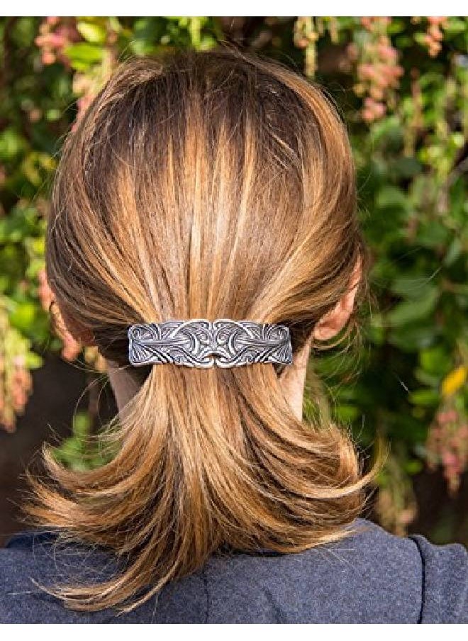 Oberon Design - Art Nouveau Swirl Hair Clip Hand Crafted Metal Barrette Made In The Usa With A Large 80Mm Clip By - Image 1