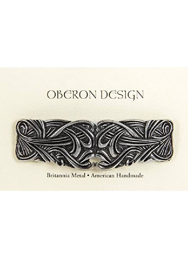 Oberon Design - Art Nouveau Swirl Hair Clip Hand Crafted Metal Barrette Made In The Usa With A Large 80Mm Clip By - Image 1