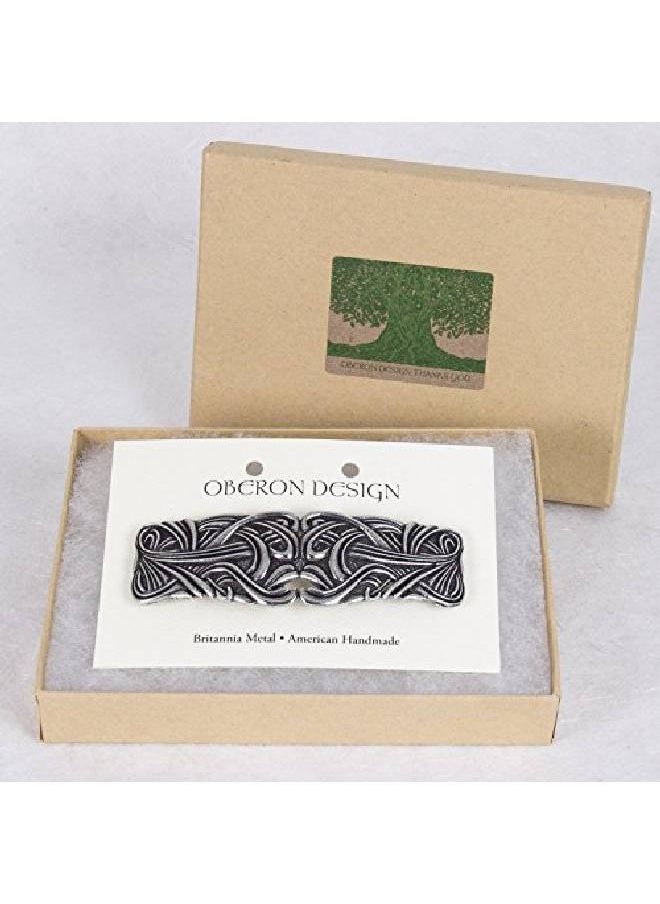 Oberon Design - Art Nouveau Swirl Hair Clip Hand Crafted Metal Barrette Made In The Usa With A Large 80Mm Clip By - Image 1
