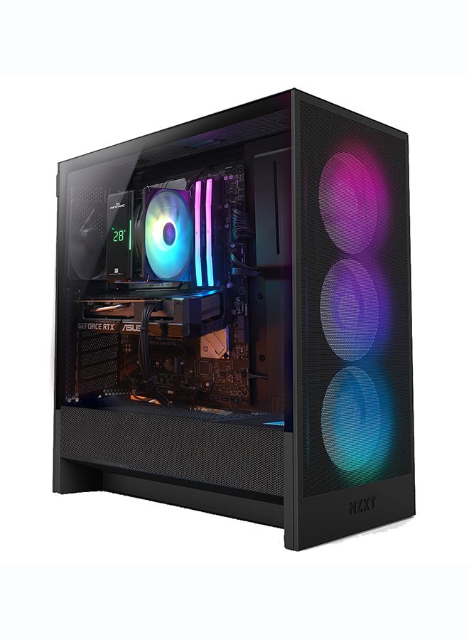 انفني ارك INFINIARC 5060ti جهاز كمبيوتر مكتبي للألعاب (Intel Core Ultra 5, RTX 5060ti 8G GPU, 16GB DDR5 RAM, 1TB SSD, لوحة أم B860, صندوق NZXT H5, مبرد هوائي رقمي ARGB, مزود طاقة 750W Gold, Windows PRO) أسود - Image 2