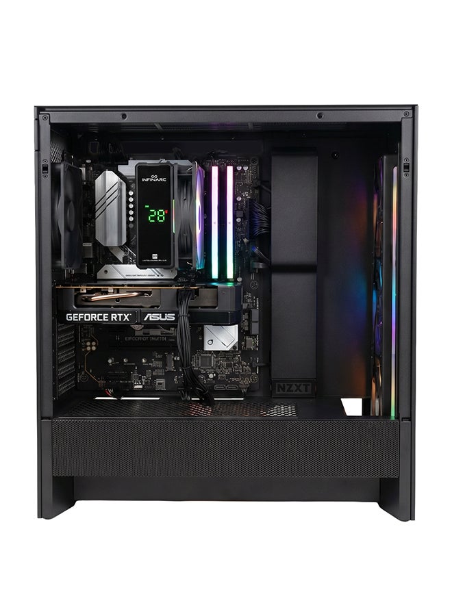 انفني ارك INFINIARC 5060ti جهاز كمبيوتر مكتبي للألعاب (Intel Core Ultra 5, RTX 5060ti 8G GPU, 16GB DDR5 RAM, 1TB SSD, لوحة أم B860, صندوق NZXT H5, مبرد هوائي رقمي ARGB, مزود طاقة 750W Gold, Windows PRO) أسود - Image 4