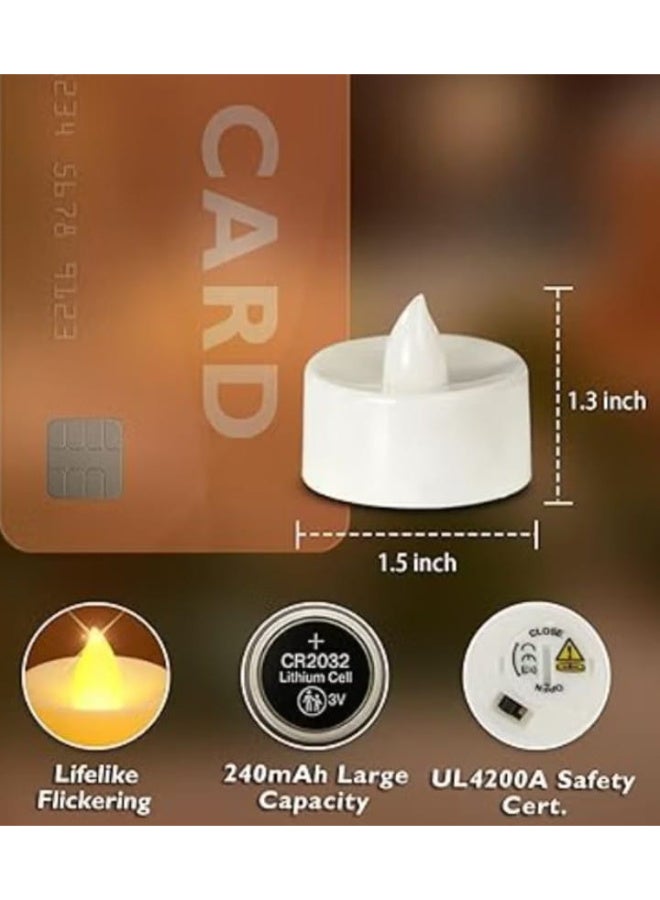 A set of 24 battery-operated LED tea lights, lasting 3 times longer, 200 hours, flameless - Image 2