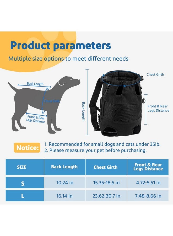 Jranter Dog Carrier Backpack - Legs Out Front - Facing Pet Carrier Backpack for Small Medium Large Dogs, Airline Approved Handsa - Canvas Mesh Free Cat Travel Bag (Large) - Image 2
